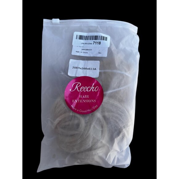 24" Blonde Curly Clip-In Hair Extensions By Reecho - Picture 6 of 6